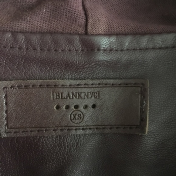 BLANKNYC Denim Private Practice Faux Leather Moto Jacket Size XS - Picture 3 of 6